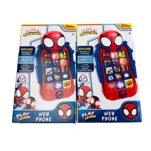Marvel Spidey & Friends Web Phone Learning Toy For Kids Lot of 2 Spiderman